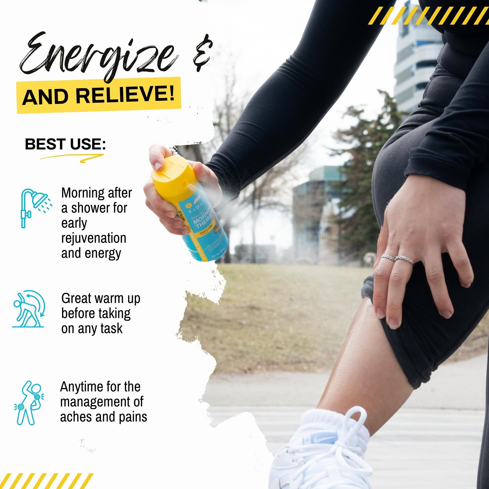 TIDL Pain Relief Spray, 3 Oz, Refreshing Morning Therapy for Muscle, Joint & Neck Pain Relief, Energizing, Plant-Based Menthol & Camphor Pain Reliever, Quick Drying Formula TIDLBuy Supplements Australia