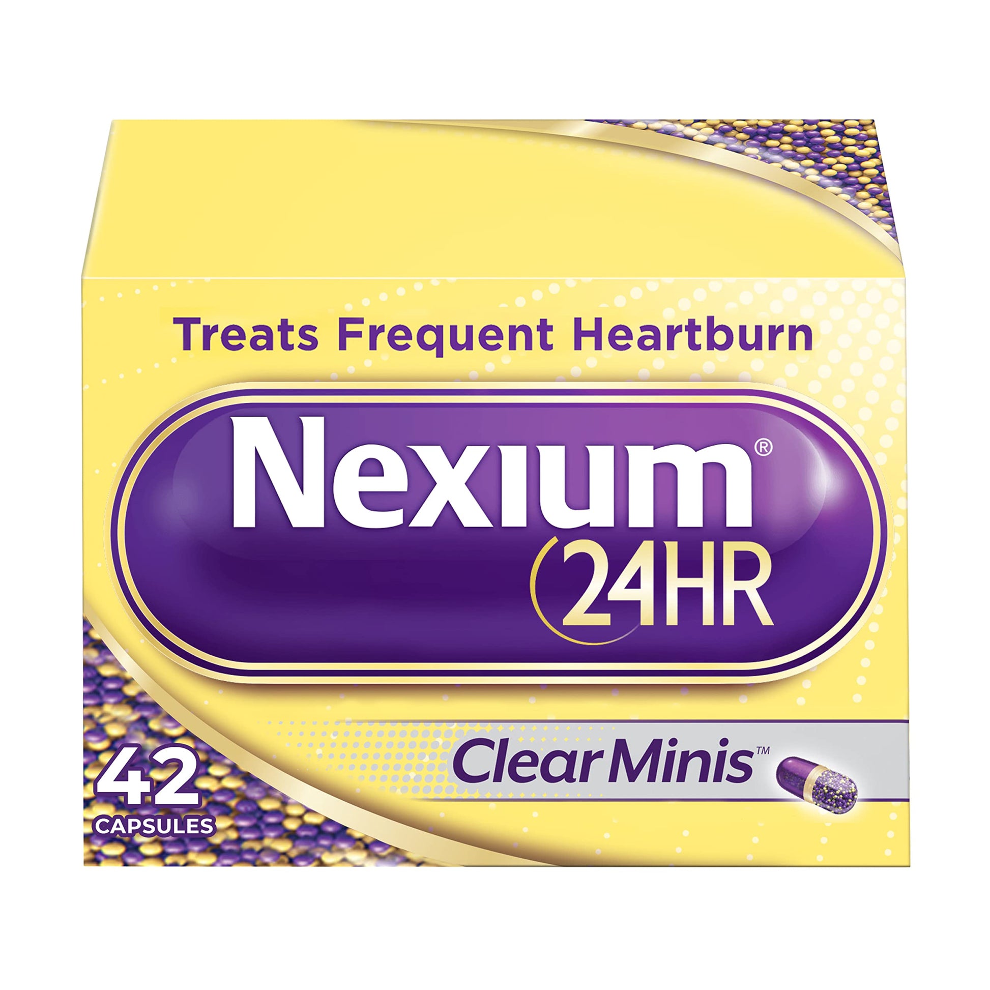 Nexium 24HR ClearMinis Acid Reducer Heartburn Relief Delayed Release Capsules for All-Day and All-Night Protection from Frequent Heartburn, Heartburn Medicine with Esomeprazole Magnesium - 42 Count Nexium buy supplements Au