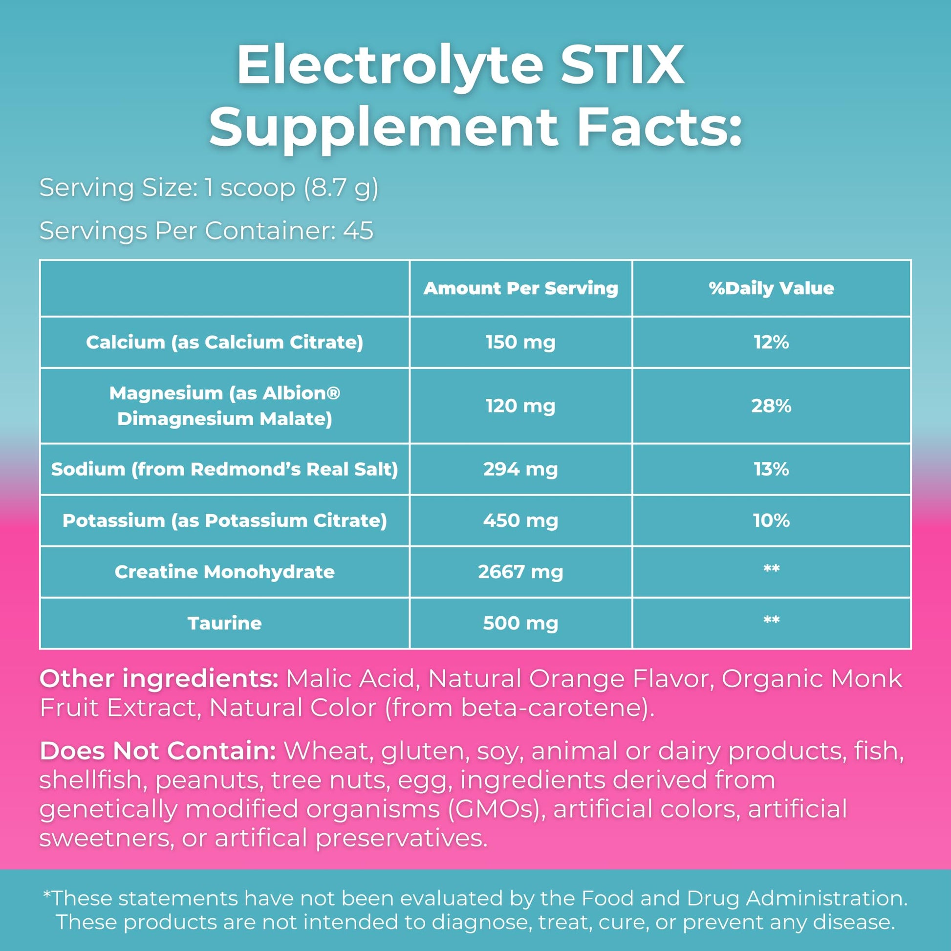 MYOXCIENCE Electrolyte STIX | Creatine Electrolyte Powder | Recovery from Exercise & Muscle Development w/Real Salt (Natural Orange Flavor) (Jar 45 ct) MYOXCIENCE buy supplements Au