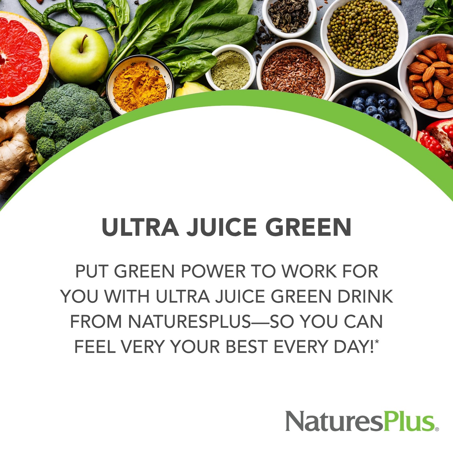 NaturesPlus Ultra Juice Green Drink - 1.32 lb - Supports Immune Health, Digestion & Energy Production - Organic, Non-GMO, Vegan, Gluten Free - 60 Servings NaturesPlus buy supplements Au