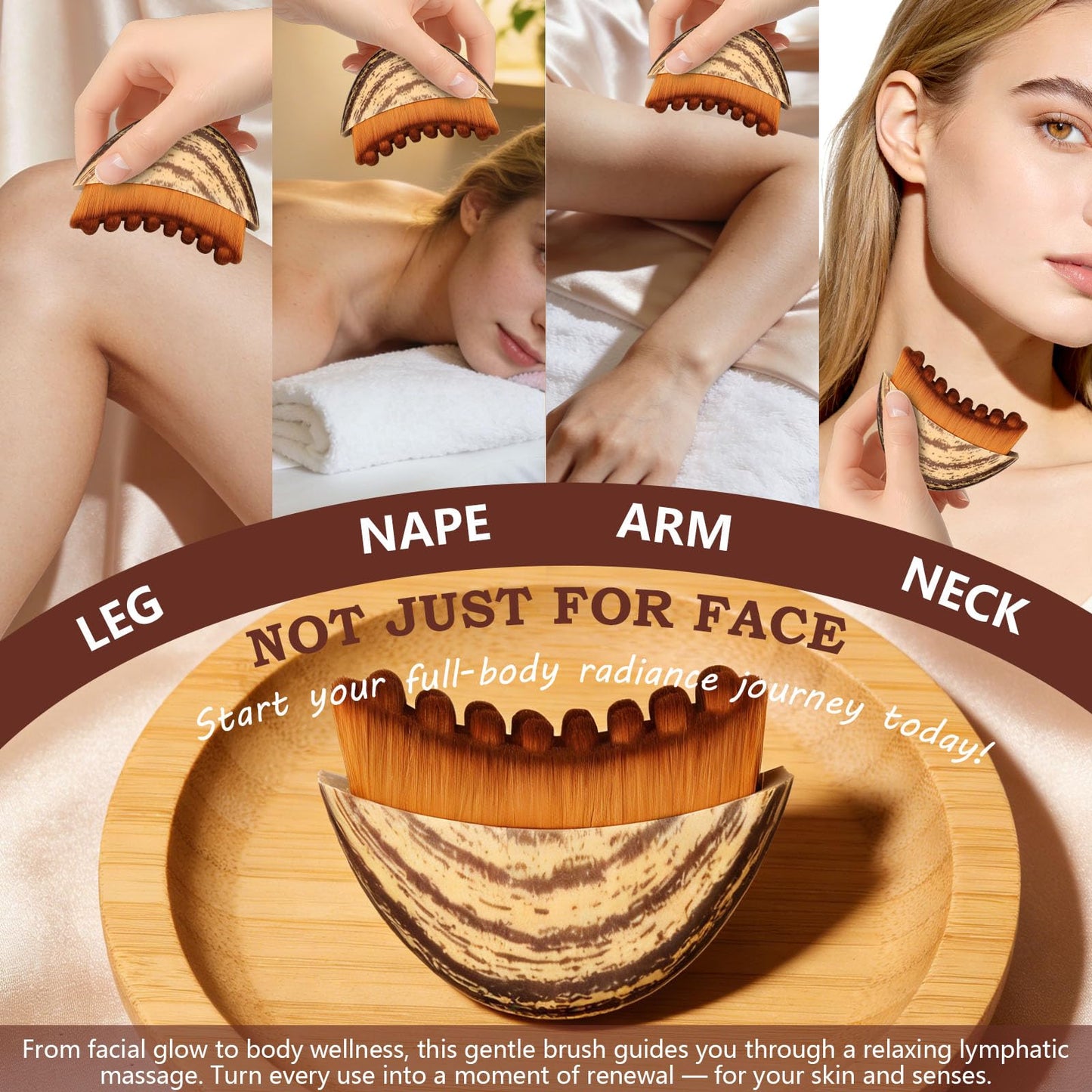 Pnctho 2026 New 2 Pcs Lymphatic Contour Face Brush,Lymphatic Drainage Massager for Chin & Neck, Jawline & Neck Lymphatic Massage Brush for Contouring, De-Puffing & Smoother Skin, Skin Firming 2 Pack Pnctho buy supplements Au