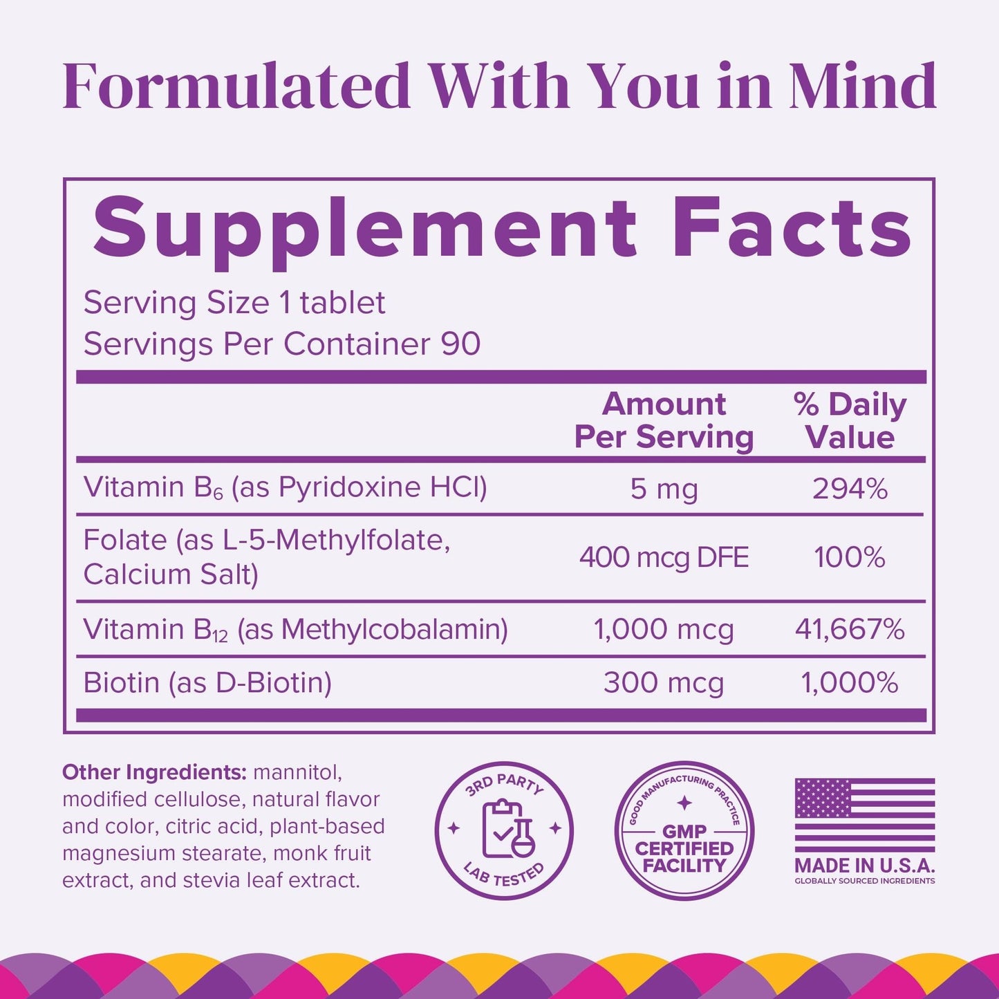 BariMelts Vitamin B12 Plus, 90 Fast-Dissolving Tablets (3-Month Supply), Sugar-Free Bariatric Vitamins for Women, Includes B12, B6