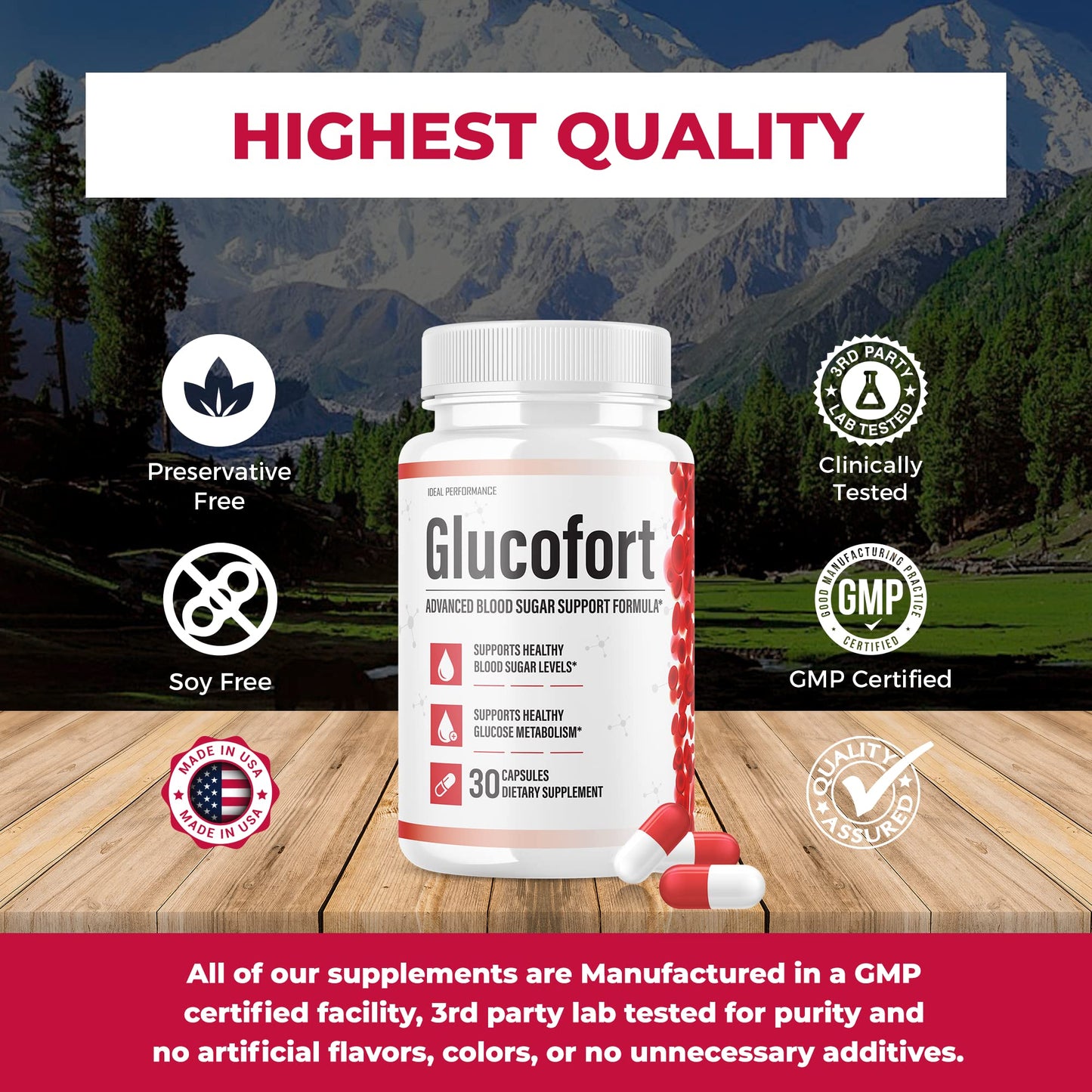 IDEAL PERFORMANCE (Official) Glucofort Supplement Support Formula (3 Pack) IDEAL PERFORMANCE buy supplements Au