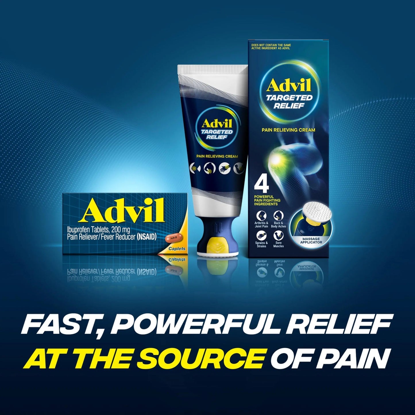Advil Pain Reliever and Fever Reducer, Pain Relief Medicine with Ibuprofen 200mg for Headache, Backache, Menstrual Pain and Joint Pain Relief - 100 Coated Caplets AdvilBuy Supplements Australia