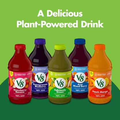 V8 Blends 100% Juice Pomegranate Blueberry Juice, Fruit and Vegetable Juice Blend, 46 Fl Oz Bottle (Pack of 2) V8 buy supplements Au