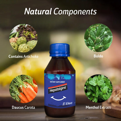 Hepatalgina Liver Support Digestive Protector - Liquid Herbal Supplement with Artichoke Extract for Liver Cleanse Detox & Repair - Liver Detox Cleanse Drops with Mint, Boldo & Carrot - 120 ml Hepatalgina buy supplements Au