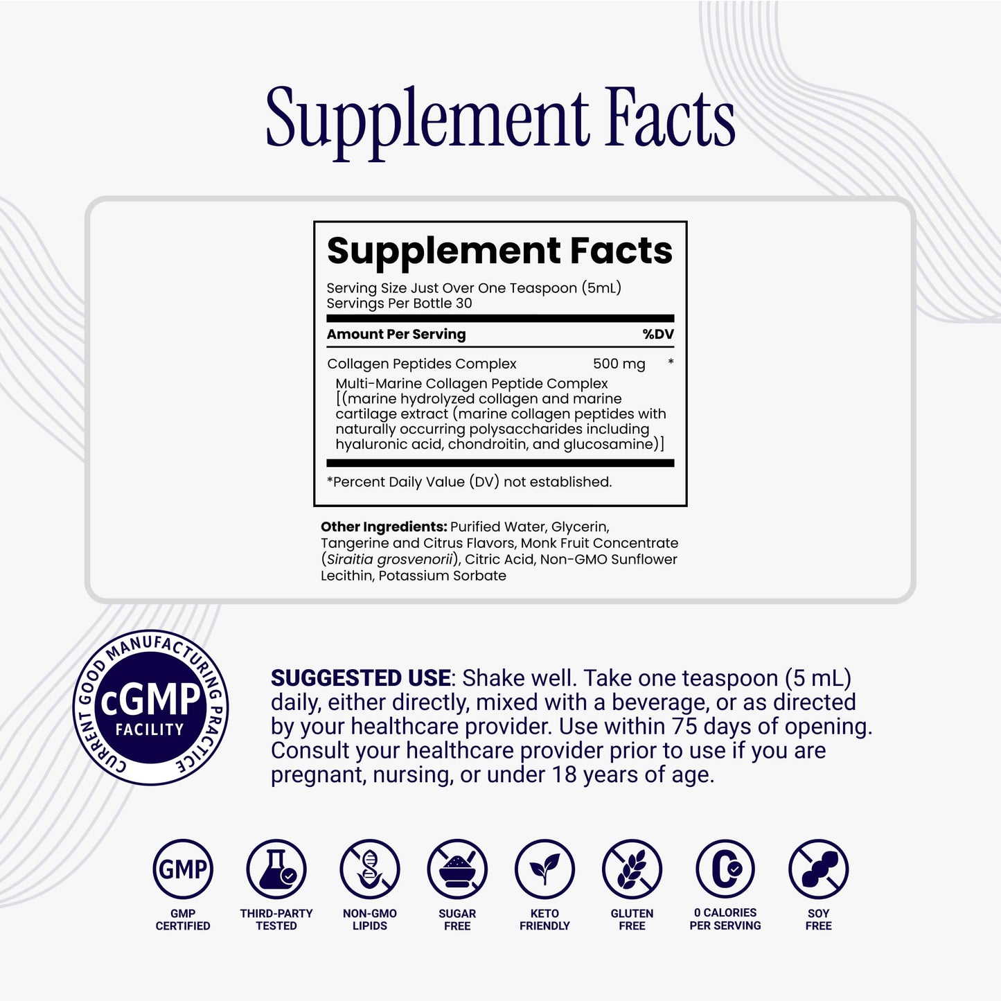 Rho Nutrition Liposomal Collagen Peptides - High-Absorption Liquid Collagen Supplement - Supports Skin Elasticity, Joint Health
