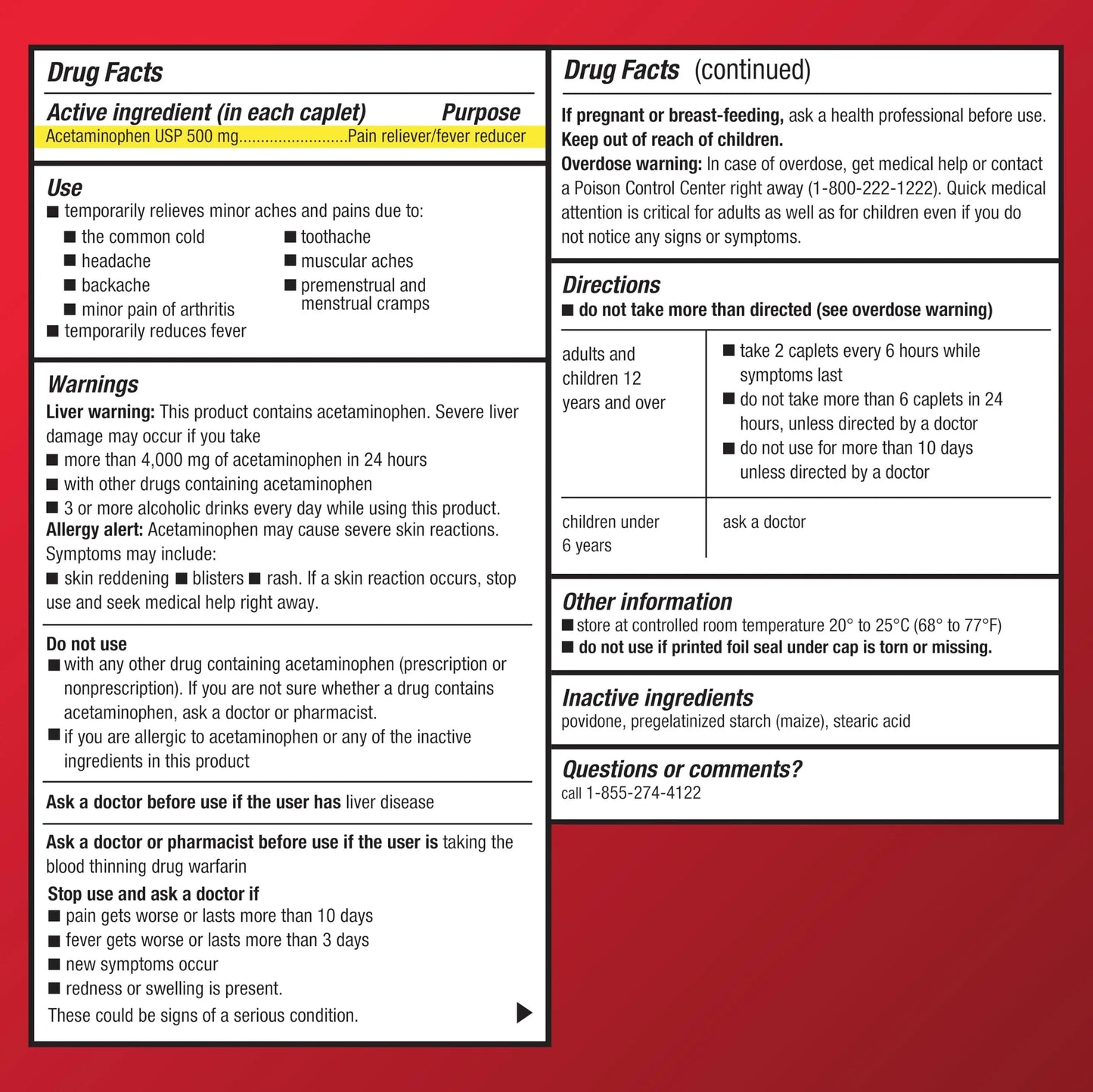 Amazon Basic Care Extra Strength Pain Relief, Acetaminophen Caplets, 500 mg, 200 Count Amazon Basic CareBuy Supplements Australia