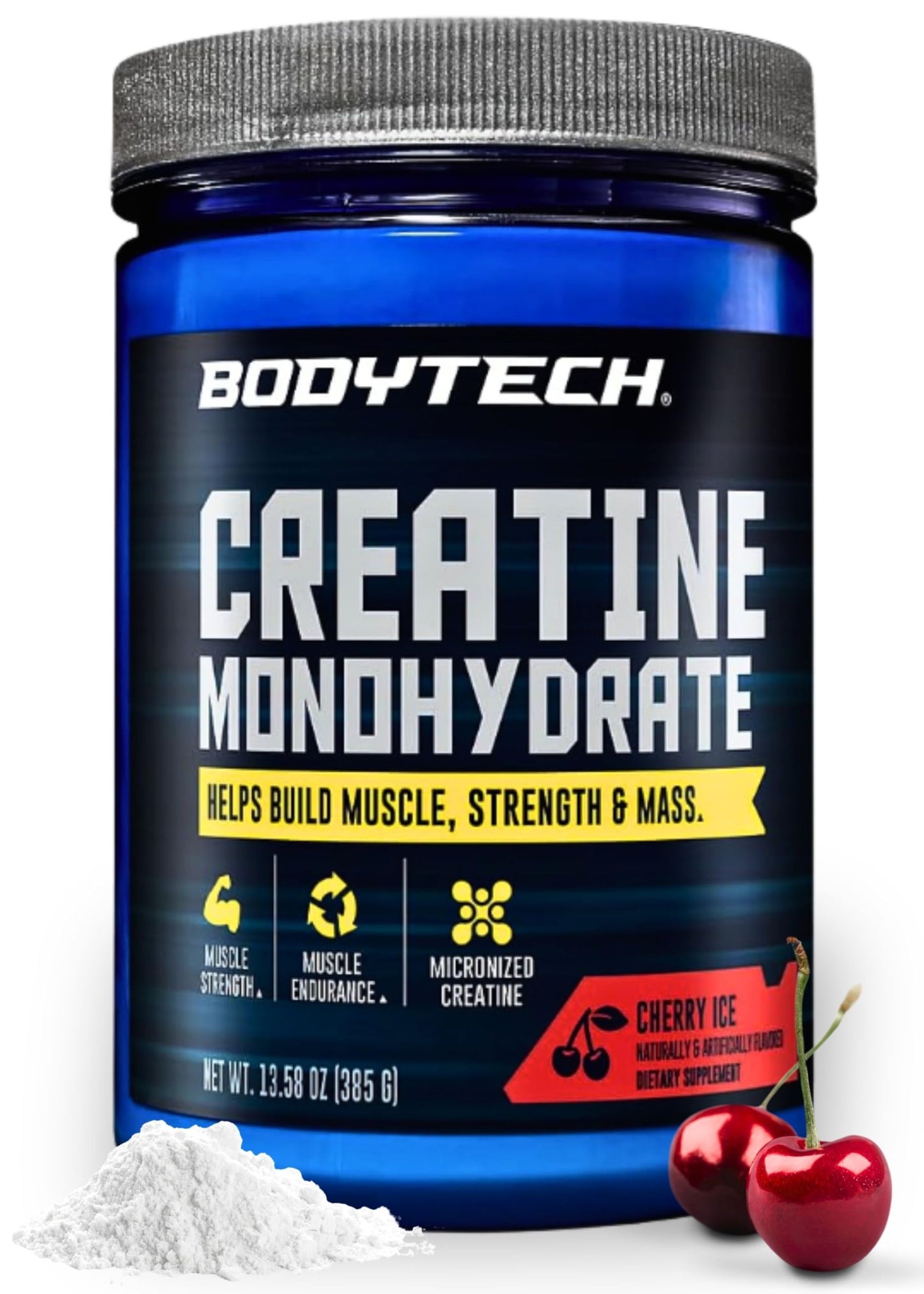 BodyTech 100% Pure Creatine Monohydrate Powder - Micronized for Maximum Absorption - Supports Muscle Strength & Power Output