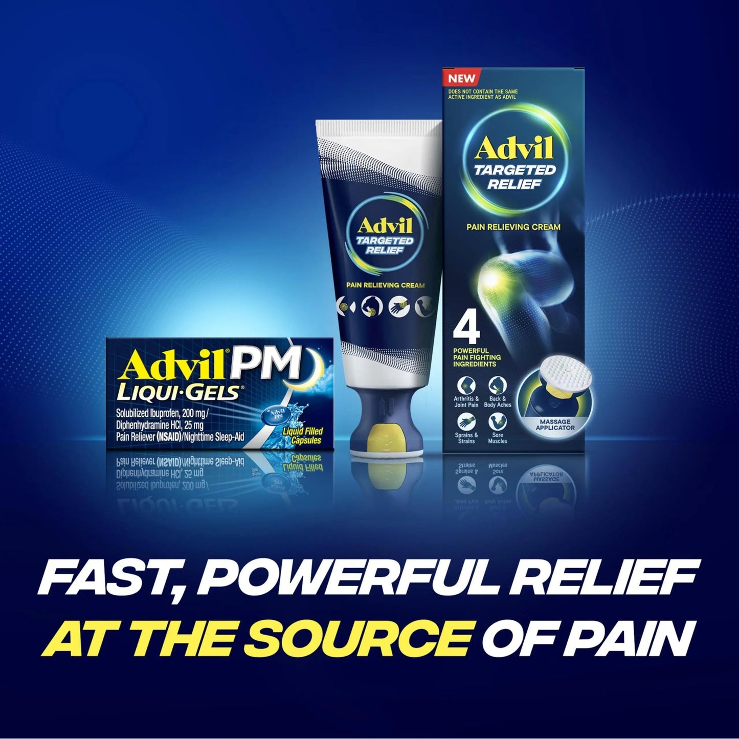 Advil PM Liqui-Gels Pain Reliever and Nighttime Sleep Aid, Pain Medicine with Ibuprofen for Pain Relief and Diphenhydramine HCL for a Sleep Aid - 2x80 Liquid Filled Capsules AdvilBuy Supplements Australia