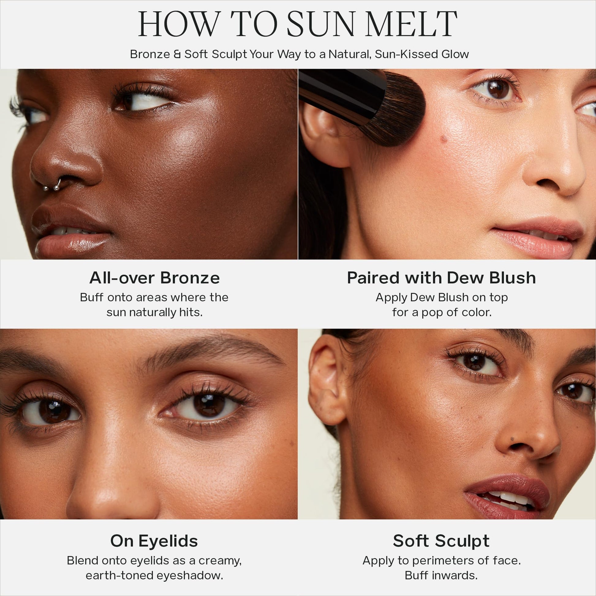 Saie Sun Melt Cream Bronzer - Buildable Balm Face Bronzer for Effortless Sculpting - Cream Contour Enriched with Vitamin C, Nourishing Skincare Ingredients & a Natural Finish - Tan Bronze (1 oz) SaieBuy Supplements Australia