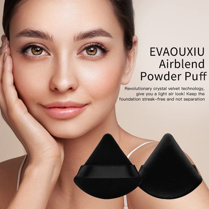 2 Pcs EVAOUXIU Triangle Powder Puff for Face Powder, Soft Plush Setting Makeup Puff, Velour Cosmetic Foundation Blender Sponge Beauty Makeup Tools (Black) EVAOUXIUBuy Supplements Australia