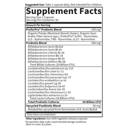 Garden of Life Dr Formulated Once Daily 3-in-1 Complete Probiotics, Prebiotics & Postbiotics - PRE + PRO + POSTBIOTIC Supplement for Adults’ Digestive & Immune Health, 30 Billion CFU, 30 Day Supply Garden of Life buy supplements Au