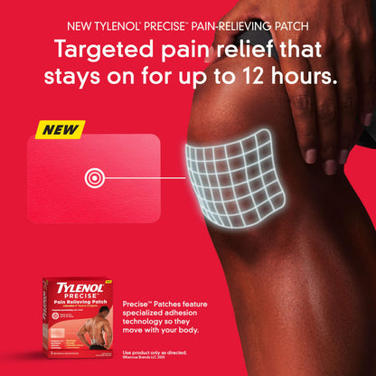Tylenol Precise Pain Relieving Patches, Large Topical Analgesic Patches + Maximum OTC Strength Lidocaine Penetrates, Targeted Relief Ideal for Shoulder, Back & Knee Pain, Unscented, 4 ct TylenolBuy Supplements Australia