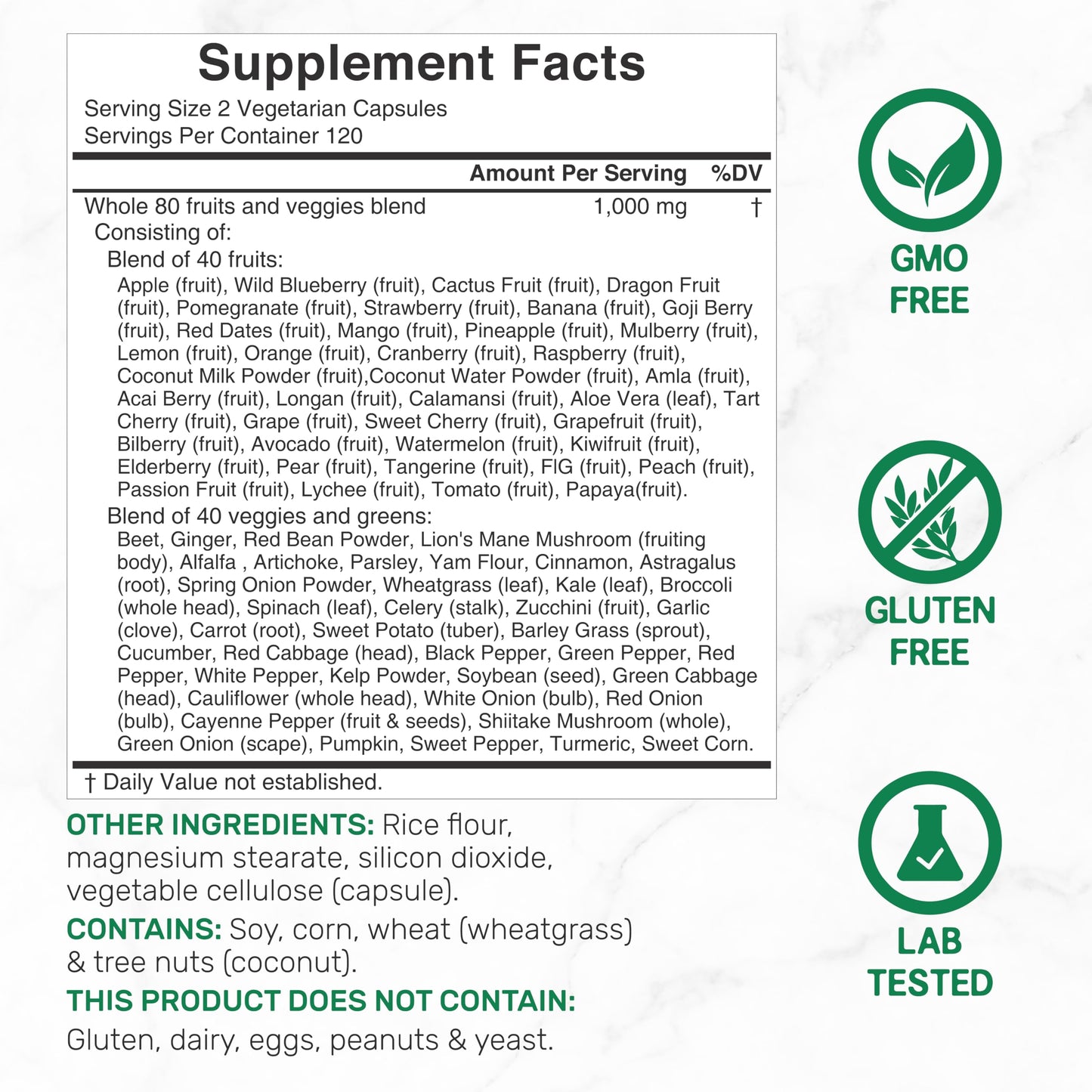 Nature’s Fruits & Veggies Supplement, 240 Veggie Capsules – 80 Whole Food Superfoods for Daily Balance – 40 Fruits with 40 Vegetables and Greens – Non-GMO, Gluten Free DEAL SUPPLEMENT buy supplements Au