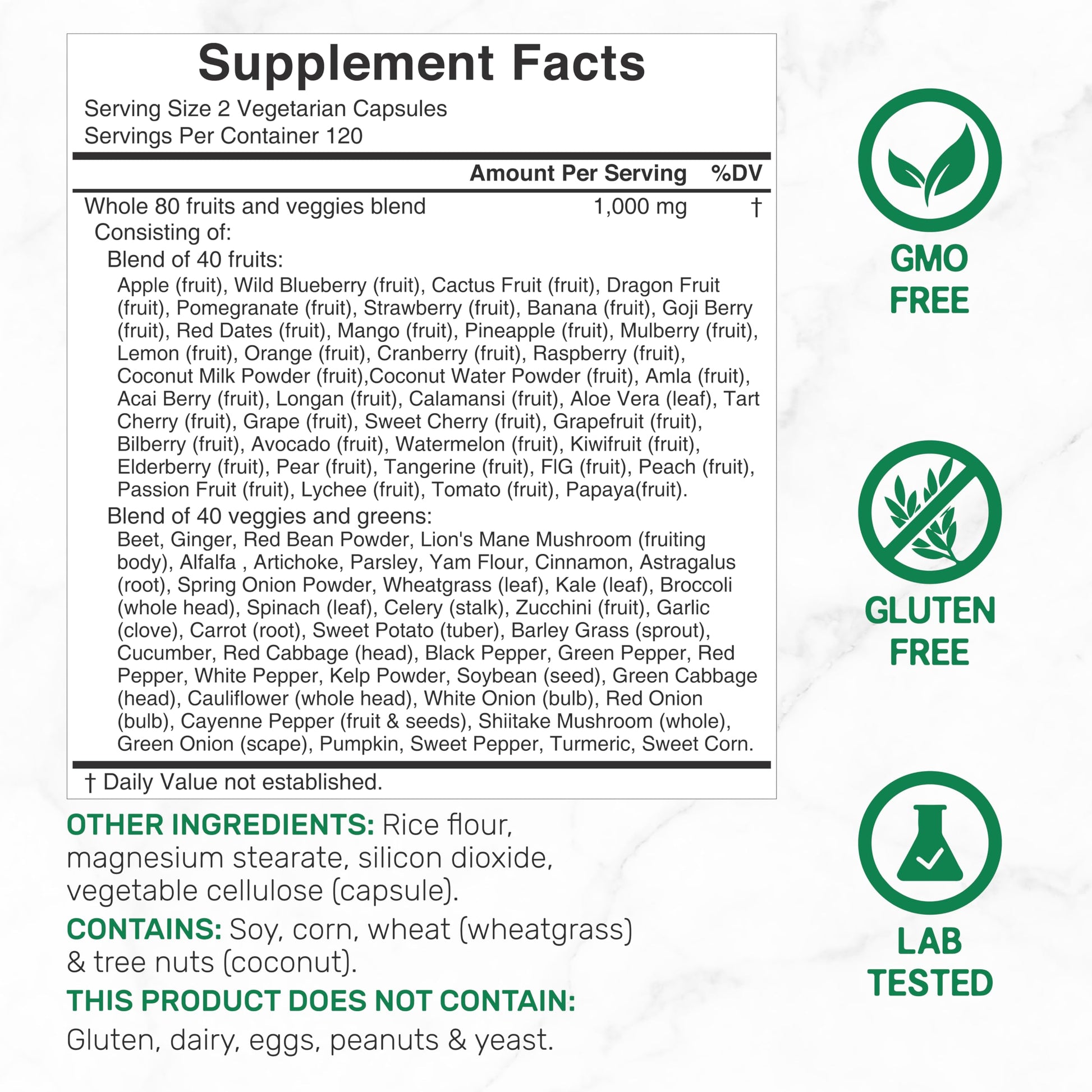 Nature’s Fruits & Veggies Supplement, 240 Veggie Capsules – 80 Whole Food Superfoods for Daily Balance – 40 Fruits with 40 Vegetables and Greens – Non-GMO, Gluten Free DEAL SUPPLEMENT buy supplements Au
