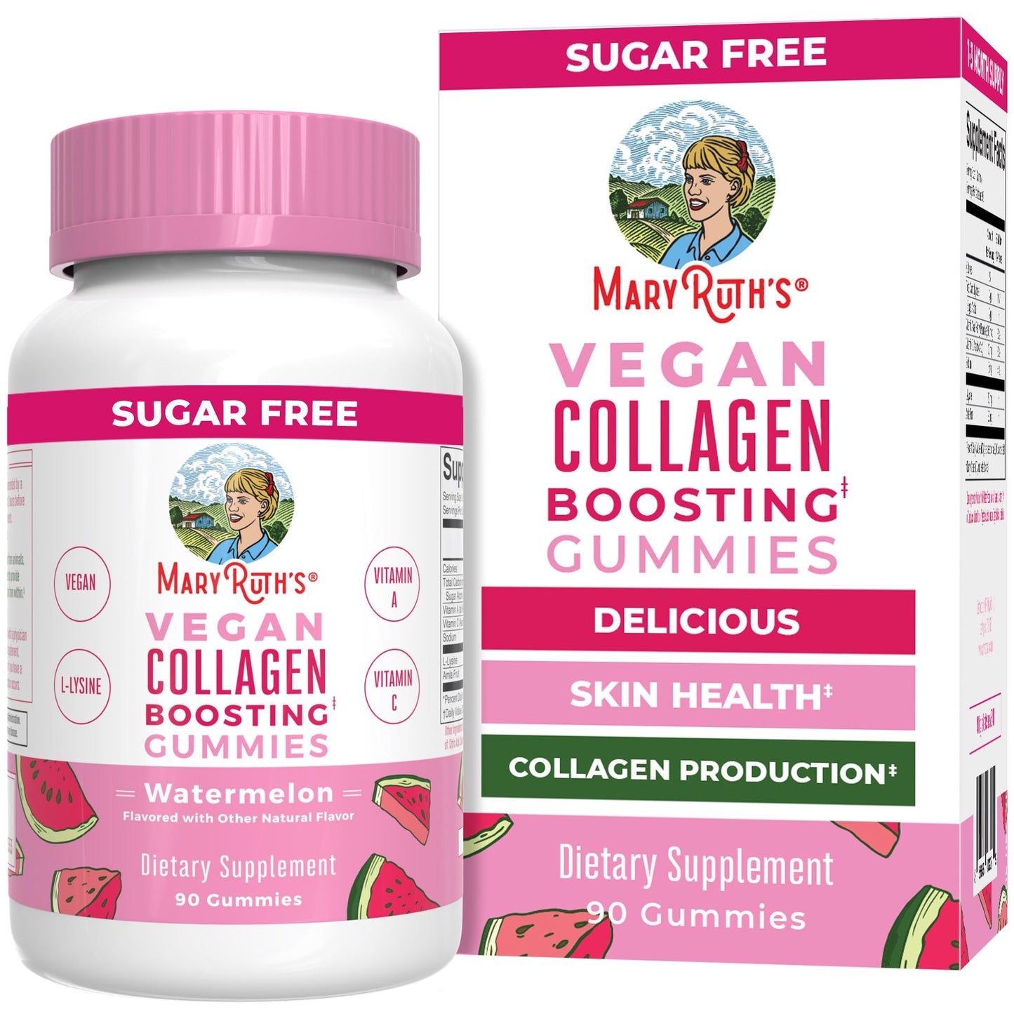 MaryRuth Organics Vegan Collagen for Women & Men, Collagen Boosting Gummies, Skin Care, Lysine, Vitamin C, Vitamin A, Amla, Supplement for Hair & Skin, Vegan, Non-GMO, Gluten Free, 90 Servings MARYRUTH'S buy supplements Au