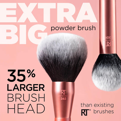 Real Techniques Extra Big Powder Brush, Large Makeup Brush For Powder, Fluffy Head For All-Over Setting, XL Oversized Brush For Quick Application, Cruelty-Free, Synthetic Bristles, 1 Count Real TechniquesBuy Supplements Australia