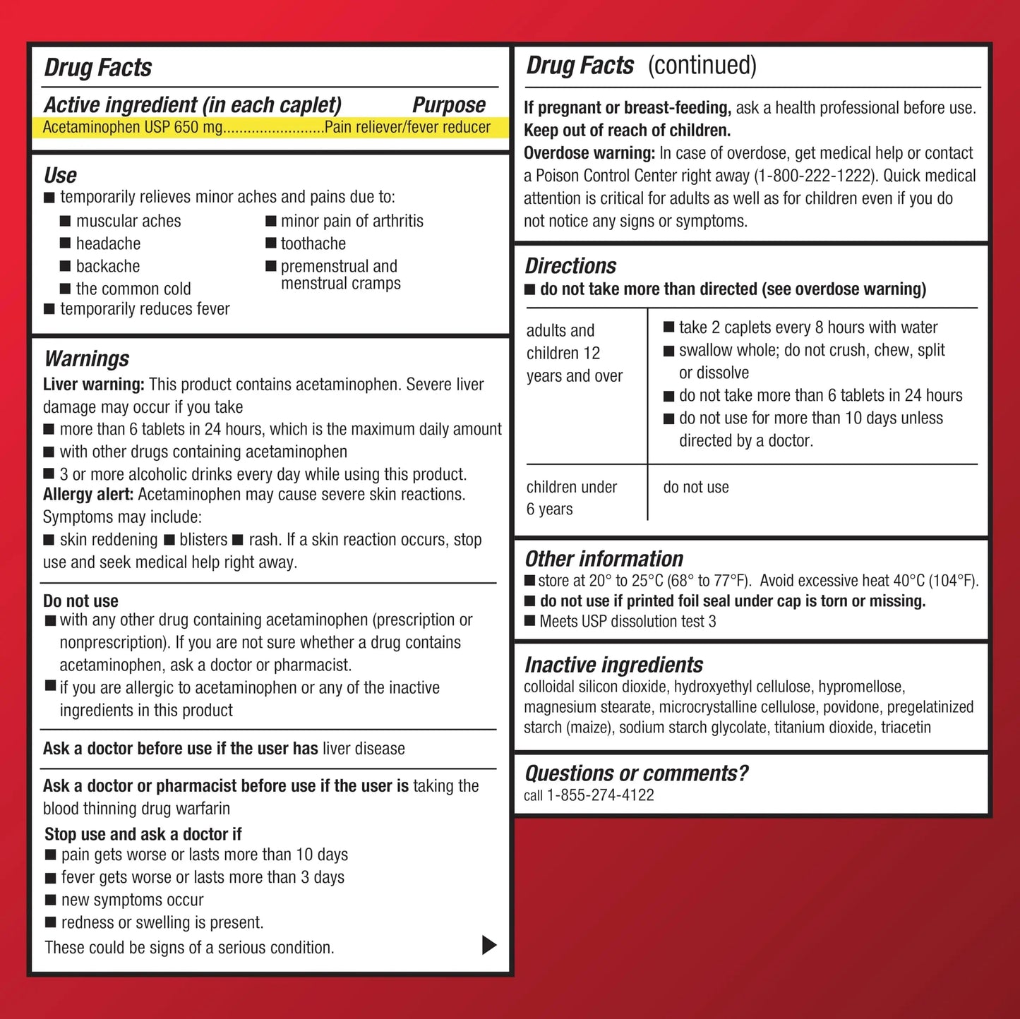Amazon Basic Care Acetaminophen Extended-Release Tablets, 650 mg, Pain Reliever, Fever Reducer, 8 Hour Relief, 100 Count Amazon Basic CareBuy Supplements Australia