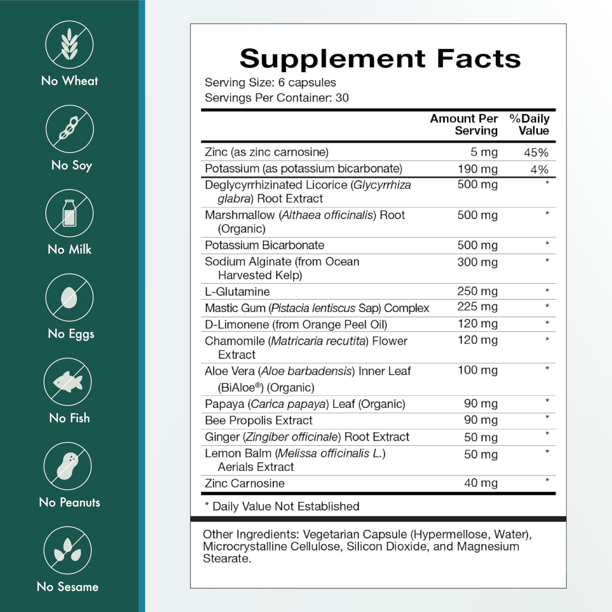 Natura Health Products Digest Mend Supplement - Encourages Healthy gastric microboime* - Featuring Deglycyrrhizinated Licorice (DGL), Aloe Vera, Marshmallow, Mastic Gum, & Chamomile (180 Capsules) Natura Health ProductsBuy Supplements Australia