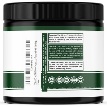 Colostrum Supplement Powder 90g (60 Servings of 1.5g Pure Bovine Colostrum Std. to Contain 20% IgG Immunoglobulins) Grass Fed Powder - No Fillers, Third Party Tested, Unflavored & Non-GMO DORADO NUTRITIONBuy Supplements Australia