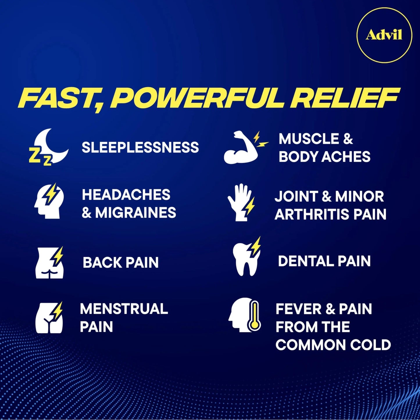 Advil PM Pain Reliever and Nighttime Sleep Aid, Ibuprofen for Pain Relief and Diphenhydramine Citrate for a Sleep Aid - 120 Coated Caplets and Pain Reliever and Fever Reducer, 10 Count Tablets AdvilBuy Supplements Australia