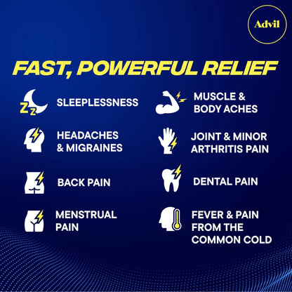 Advil PM Pain Reliever And Nighttime Sleep Aid, Pain Medicine With Ibuprofen For Pain Relief And Diphenhydramine Citrate For A Sleep Aid - 120 Coated Caplets AdvilBuy Supplements Australia