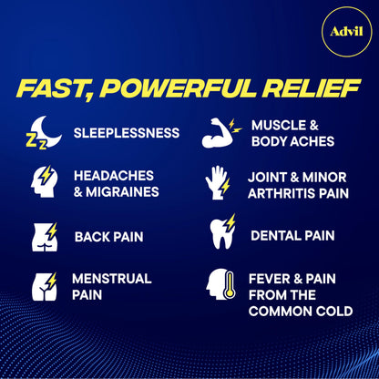 Advil PM Pain Reliever and Nighttime Sleep Aid, Ibuprofen for Pain Relief and Diphenhydramine Citrate for a Sleep Aid - 120 Coated Caplets and Pain Reliever and Fever Reducer, 10 Count Tablets Advil buy supplements Au