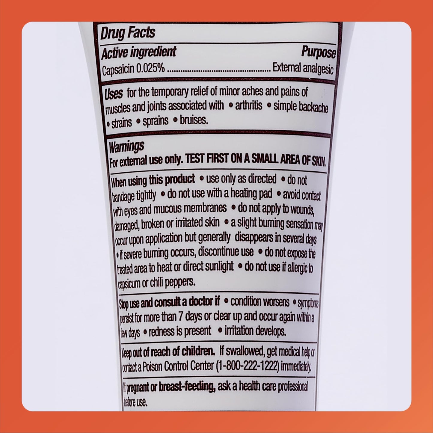 Rugby Capsaicin 0.025% Cream for Penetrating Pain Relief - 2.1 Oz (60g) (6 Pack) RUGBY LABORATORIESBuy Supplements Australia