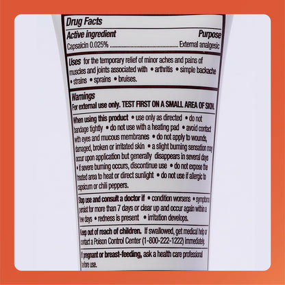 Rugby Capsaicin 0.025% Cream for Penetrating Pain Relief - 2.1 Oz (60g) (6 Pack) RUGBY LABORATORIESBuy Supplements Australia