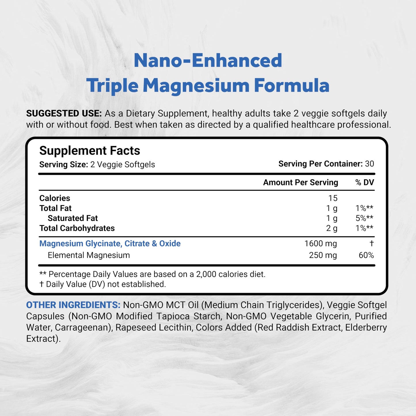 Naturalis Vegan Triple Magnesium Complex | Chelated Glycinate, Citrate & Oxide 1600mg Delivers 250mg Elemental Magnesium | Easily Absorbed for Stress, Muscle, Heart, Bone Support* | 60 Softgels Naturalis buy supplements Au