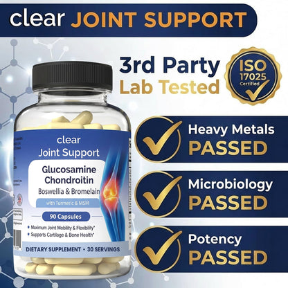 Glucosamine Chondroitin MSM with Turmeric & Boswellia 540 Capsules | 8-in-1 Joint Support Supplement for Flexibility & Mobility | Joint Supplement for Men & Women – Supports Back, Knees, Hips & Joints Clear ProbioticsBuy Supplements Australia