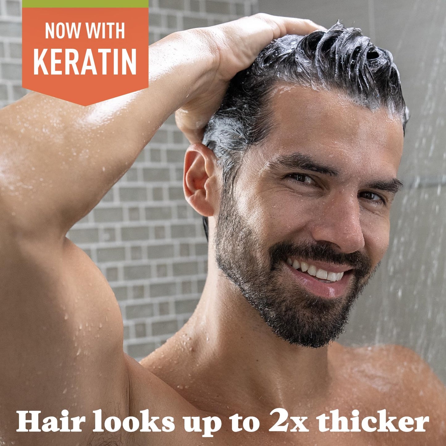 Just for Men Control GX Grey Reducing 2-in-1 Shampoo and Conditioner, Gradual Hair Color with Keratin for Stronger Thicker