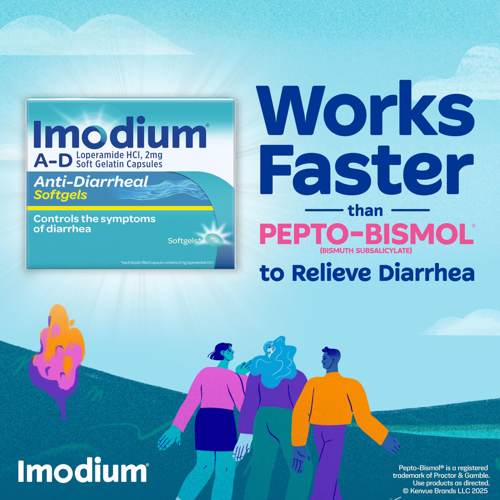 Imodium A-D Fast-Acting Anti-Diarrheal Softgels, Loperamide HCl 2 mg, Travel Essential Diarrhea Relief Medicine for Adults, 24 Count, Anti Diarrhea Pills,Easy to Swallow, for Ages 12+ Imodium buy supplements Au