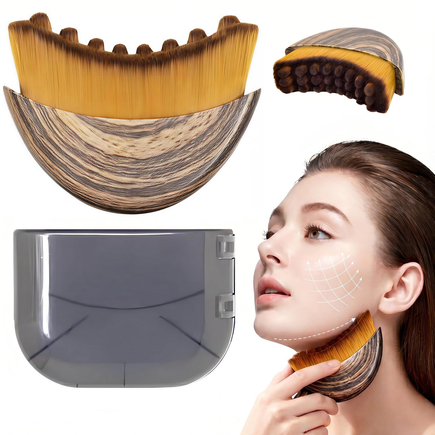 Lymphatic Contour Face Brush,Lymphatic Face Brush,Lymphatic Drainage Brush,Dry Brush,Neck,Chin & Face Sculpting,Anti-Puffiness,Gua Sha & Improves Skin Glow,Skin Care Massage Tools. Mustio buy supplements Au