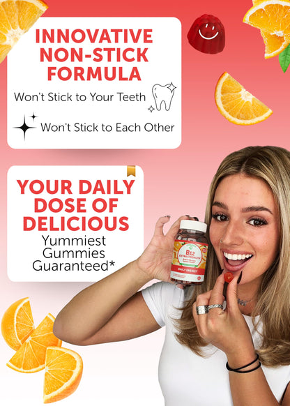 Lunakai USA Made Vitamin B12 Gummies 3000mcg, B12 Vitamins for Energy, Brain & Metabolism Support, Methylcobalamin for Adults, Women & Men,