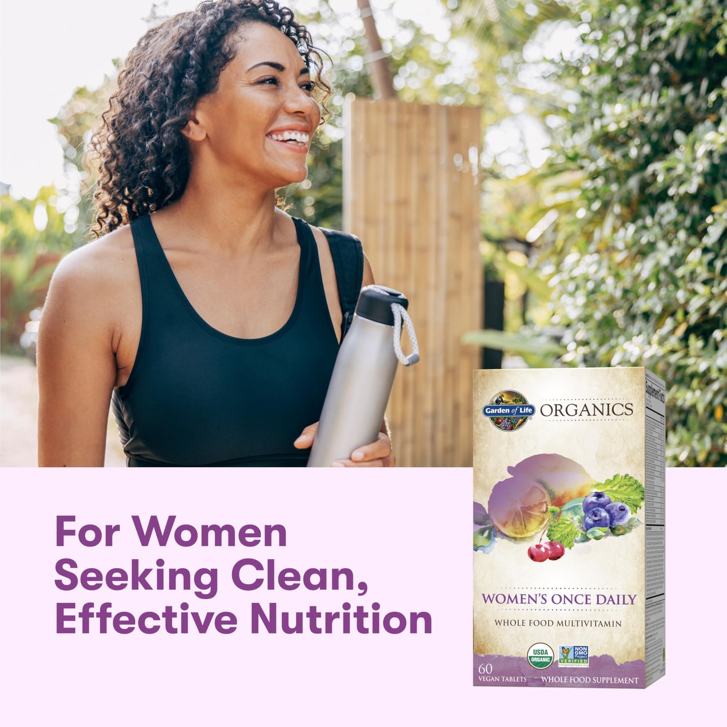 Garden of Life Organics Multivitamin for Women - Women's Once Daily Multi - Whole Food Multi with Iron, Biotin, Vegan Organic Womens Multivitamin for Health, Energy Hair Skin and Nails, 60 Tablets Garden of Life buy supplements Au