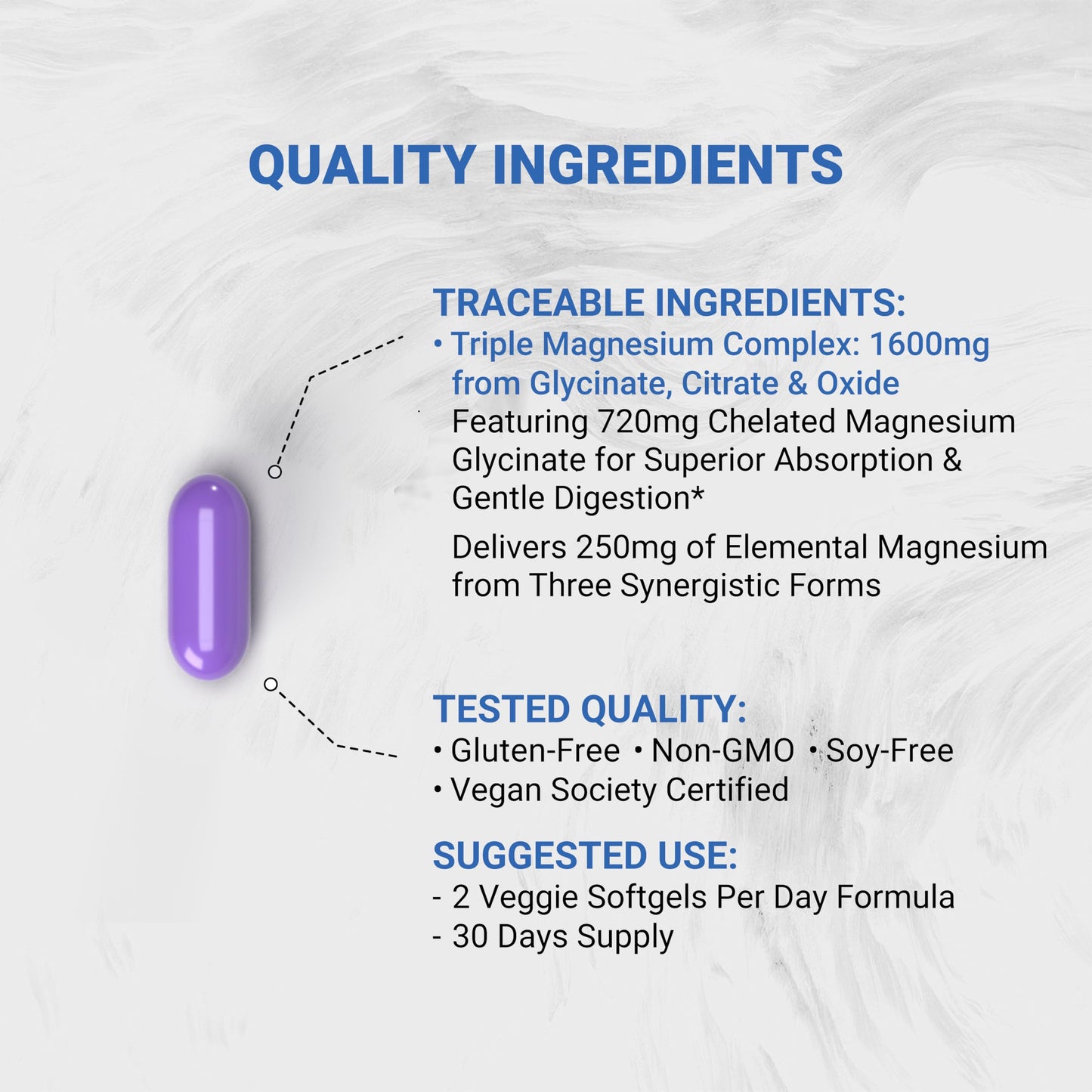 Naturalis Vegan Triple Magnesium Complex | Chelated Glycinate, Citrate & Oxide 1600mg Delivers 250mg Elemental Magnesium | Easily Absorbed for Stress, Muscle, Heart, Bone Support* | 60 Softgels Naturalis buy supplements Au