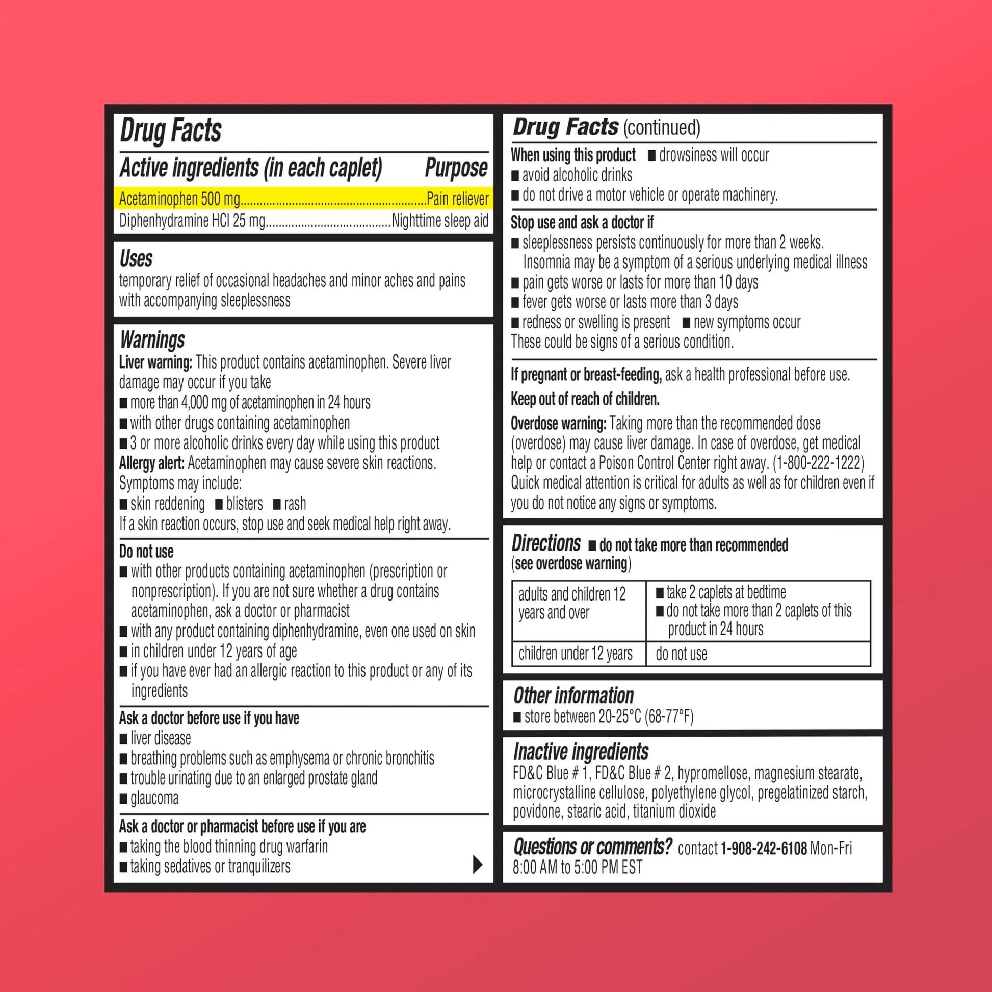GoodMeds Compare to Tylenol PM PM Pain Reliever & Sleep Aid, Generic Acetaminophen 500mg, Fast-Acting, Extra Strength for Headaches, Migraines, Aches | Non-Habit Forming (375 Count) GoodMedsBuy Supplements Australia