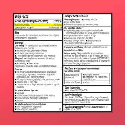 GoodMeds Compare to Tylenol PM PM Pain Reliever & Sleep Aid, Generic Acetaminophen 500mg, Fast-Acting, Extra Strength for Headaches, Migraines, Aches | Non-Habit Forming (375 Count) GoodMedsBuy Supplements Australia