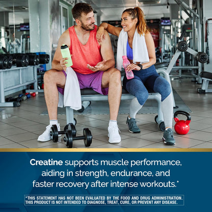 Nature's Wonder Micronized Creatine Monohydrate Powder 5g, Muscle Health, Muscle Energy Production, No Lactose, 5g of Micronized creatine Powder per Serving, 450G, 90 Servings