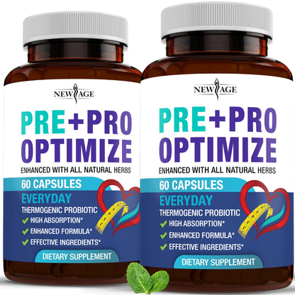 Pro Optimize Probiotics for Women, Menopause, 70 Billion CFU, Digestive Health - Relief for Bloating, Hot Flashes, Joint Support, Night Sweats - Gut Health & Metabolism - Dong Quai (120 (Pack of 2)) NEW AGE buy supplements Au