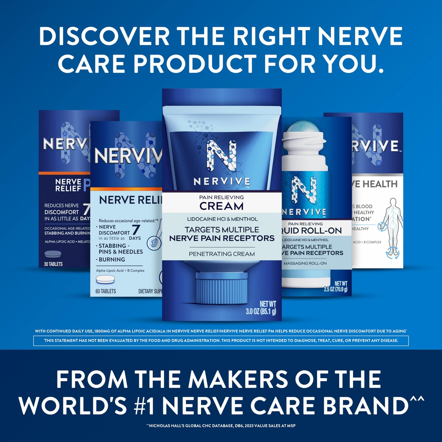 Nervive Pain Relieving Cream, Nervive Pain Relief, Max Strength Formula, Lidocaine Cream, Lidocaine Topical, Foot Pain, Leg Pain, Hand Pain Non-Greasy, 3.0z Nervive buy supplements Au