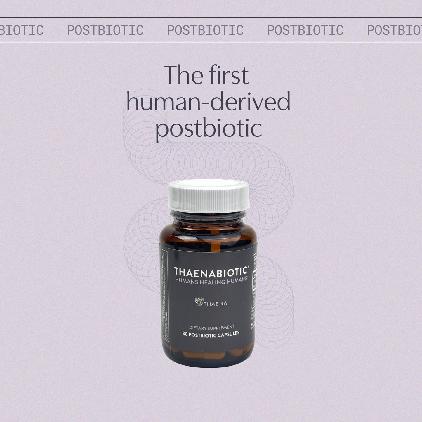 Thaena ThaenaBiotic Postbiotic - World's First Human-Derived Postbiotic Supplement - 30 Count