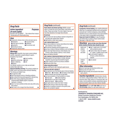 Motrin IB, Ibuprofen 200mg Tablets, Pain Reliever & Fever Reducer for Muscular Aches, Headache, Backache, Menstrual Cramps & Minor Arthritis Pain, NSAID, 100 Ct MotrinBuy Supplements Australia