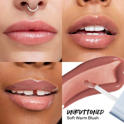 Kosas Wet Lip Oil Gloss - Hydrating Lip Plumping Treatment with Hyaluronic Acid & Peptides, Non-Sticky Finish (Unbuttoned) KosasBuy Supplements Australia