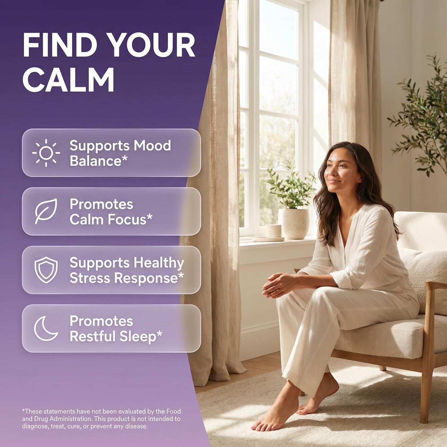Saffron Supplements Liquid Drops L-Theanine Agmatine Sulfate Ashwagandha Magnesium Glycinate B6 Magnesium Stress Relief Mood Support 5-HTP GABA Supplement Vitamin D 4oz by Clean Nutra