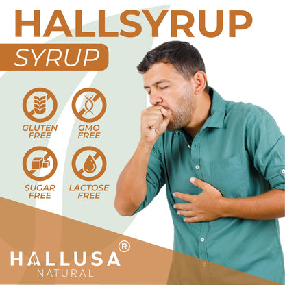HallSyrup Herbal Supplement for Adults 4 oz – Natural Blend with Turmeric Extract 95%, Fresh Ginger Root, Pure Honey & Aloe Vera – Supports Throat Comfort, Seasonal Wellness & Everyday Vitality