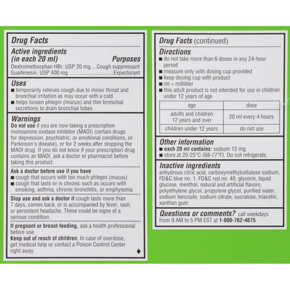 Robitussin Adult Maximum Strength Cough Plus Chest Congestion DM Max, Cough Suppressant and Expectorant, Raspberry Flavor, 8 Fl Oz x 2 Robitussin buy supplements Au