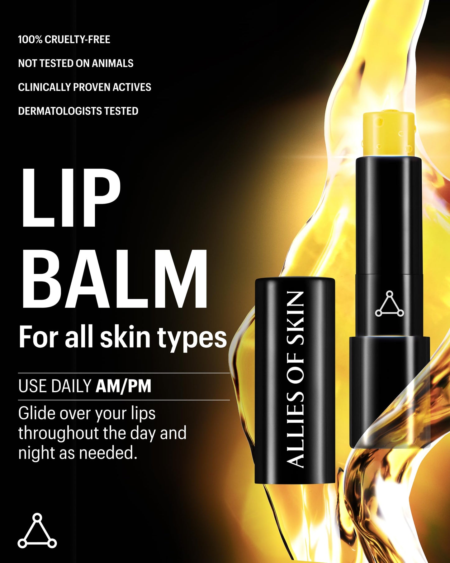 Allies of Skin Peptide & Ceramide Repair Lip Balm Treatment - with Palmitoyl Tripeptide-5, Ceramide NP, Sea Buckthorn, Avocado & Sunflower Seed Oil, Shea Butter, Vitamin C & E. 3.8g/ 0.13 oz